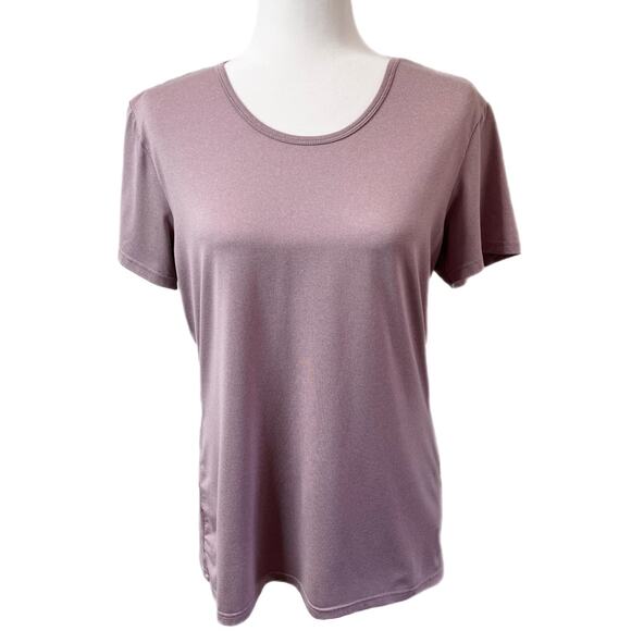 32 Degrees Women's Cool Athletic Tee Sz L Purple Short Sleeve Scoop Neck Stretch - Picture 1 of 8